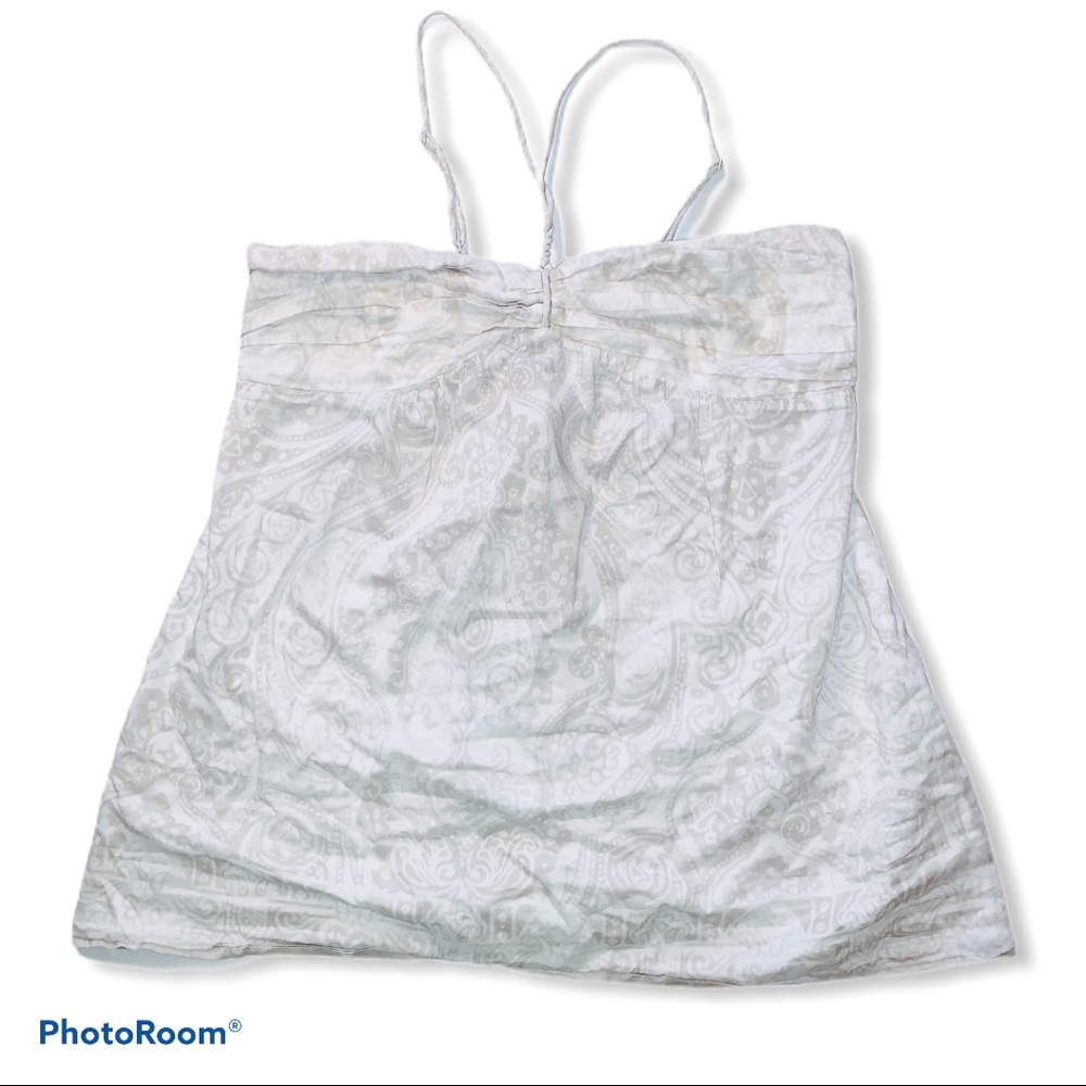 American eagle patterned white summer tank top